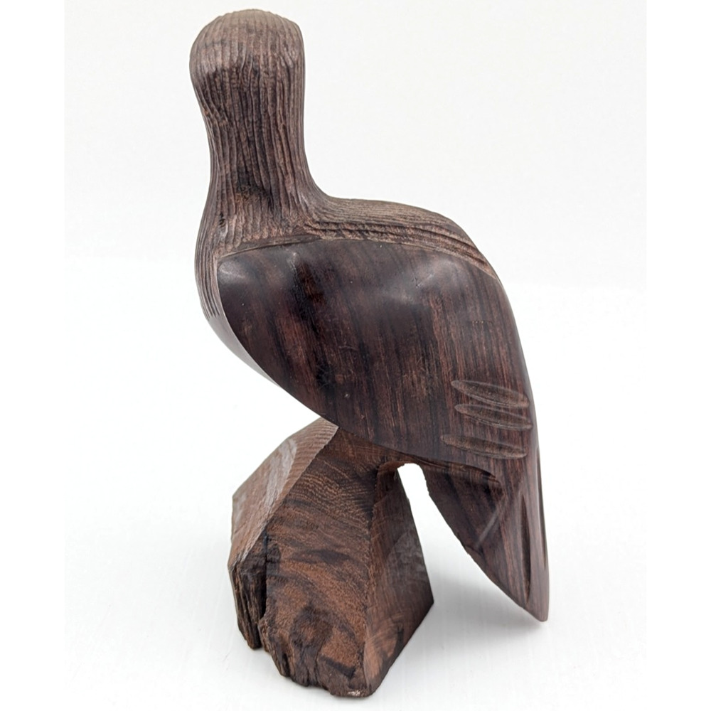 Vintage Hand Carved Ironwood Eagle Sculpture 6” Bird of Prey Falcon - Picture 4 of 8